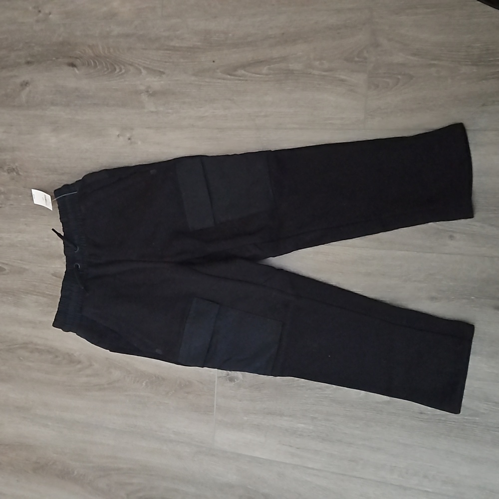 Gap fleece joggers black kids size S